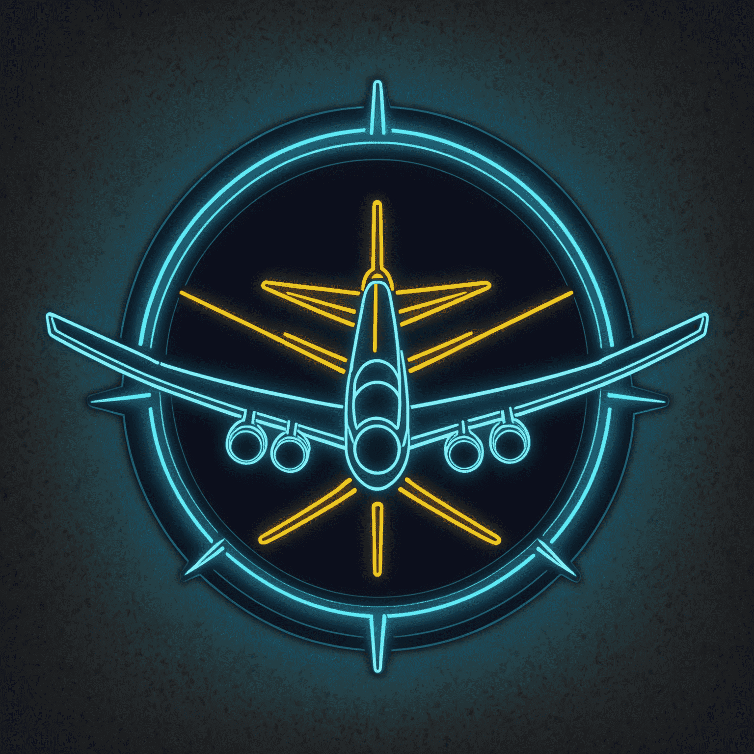 AviaAll logo featuring a stylized aircraft with neon accents