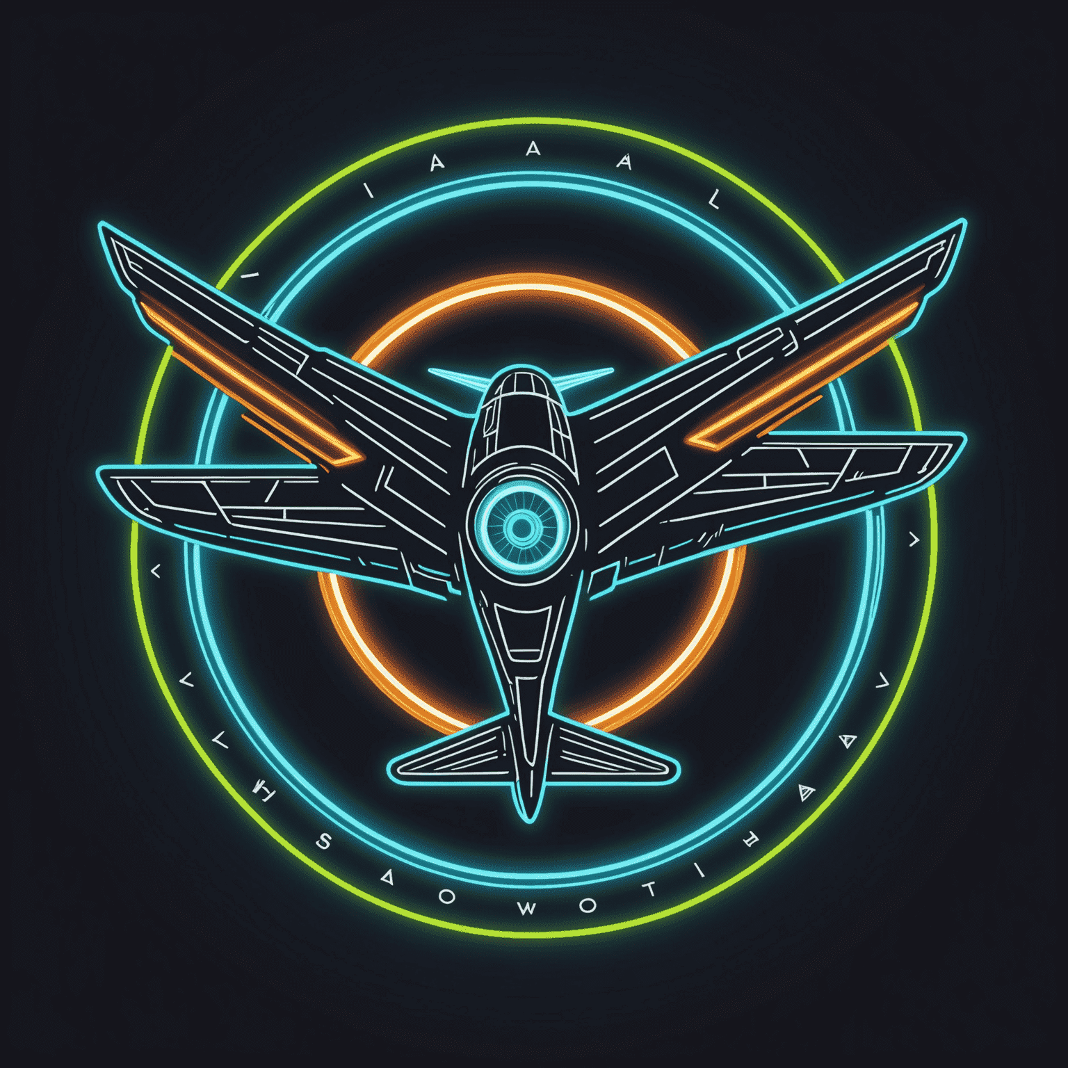 AviaAll logo featuring a stylized aircraft with neon accents